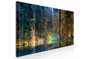 Tavla Pond in the Forest (1 Part) Narrow 120x40 - Boligtilbehør - Billeder & kunst - Billeder på lærred