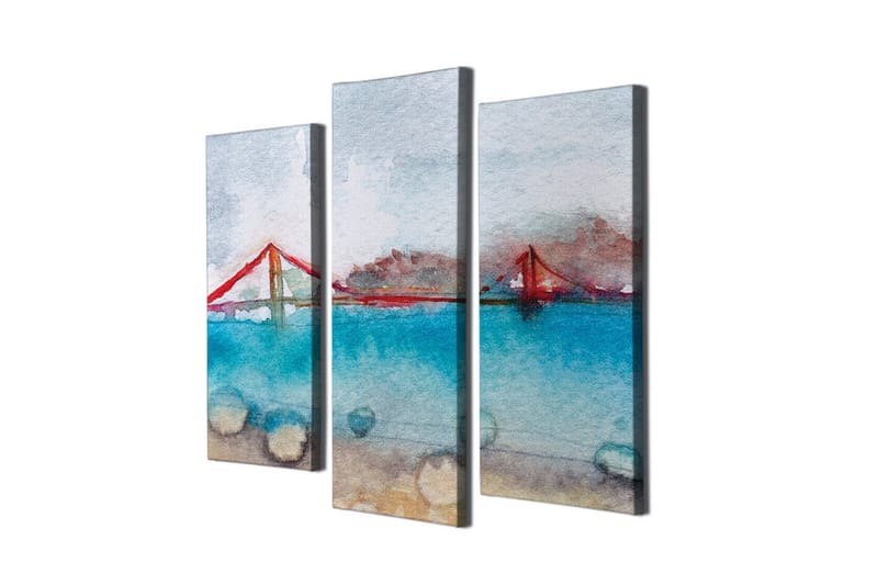 Vægdekoration Canvas Maleri 3 Dele - Boligtilbehør - Billeder & kunst - Billeder på lærred