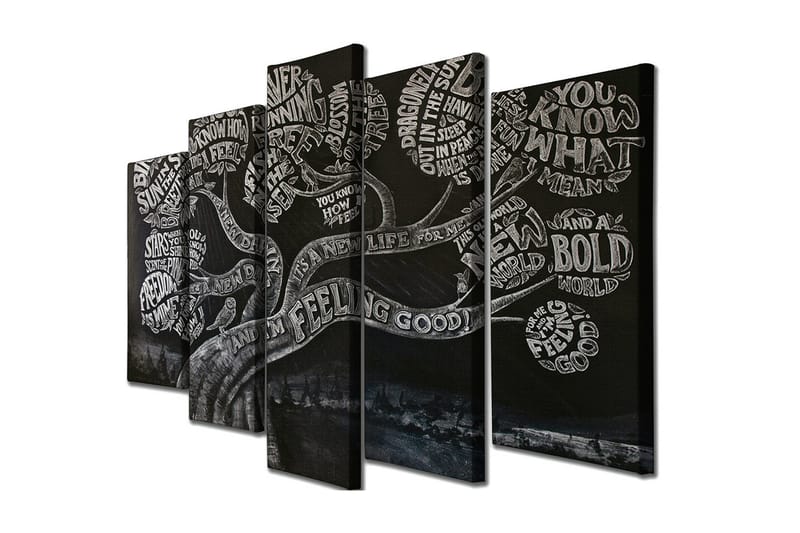 Vægdekoration Canvas Maleri 5 Dele, undefined