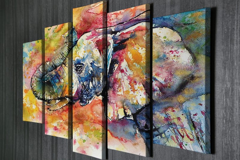 Vægdekoration Canvas Maleri 5 Dele - Boligtilbehør - Billeder & kunst - Billeder på lærred