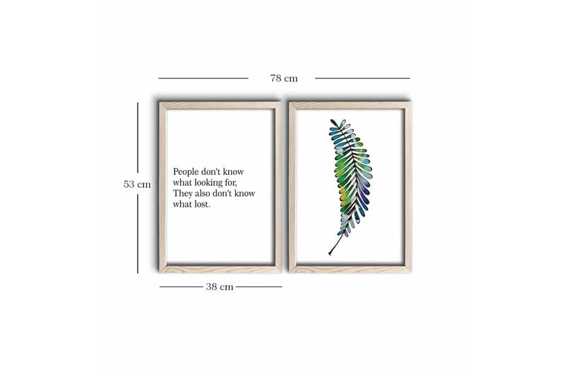 Vægdekoration MDF Maleri 2 Dele - Boligtilbehør - Billeder & kunst - Billeder på lærred