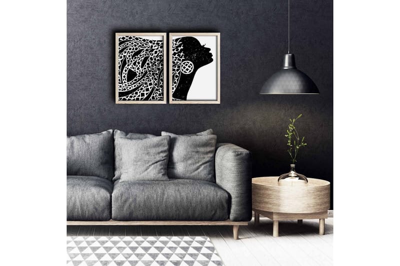 Vægdekoration MDF Maleri 2 Dele, undefined