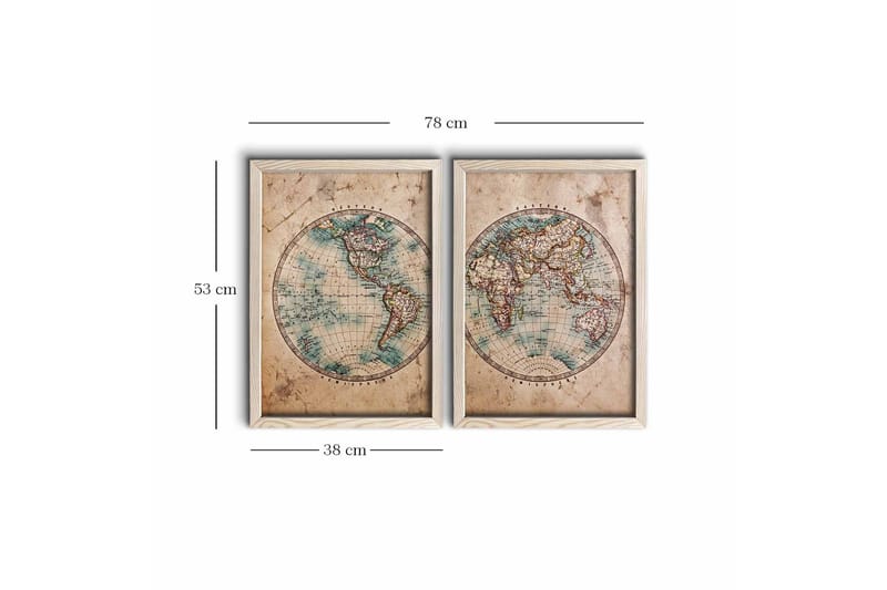 Vægdekoration MDF Maleri 2 Dele - Boligtilbehør - Billeder & kunst - Billeder på lærred