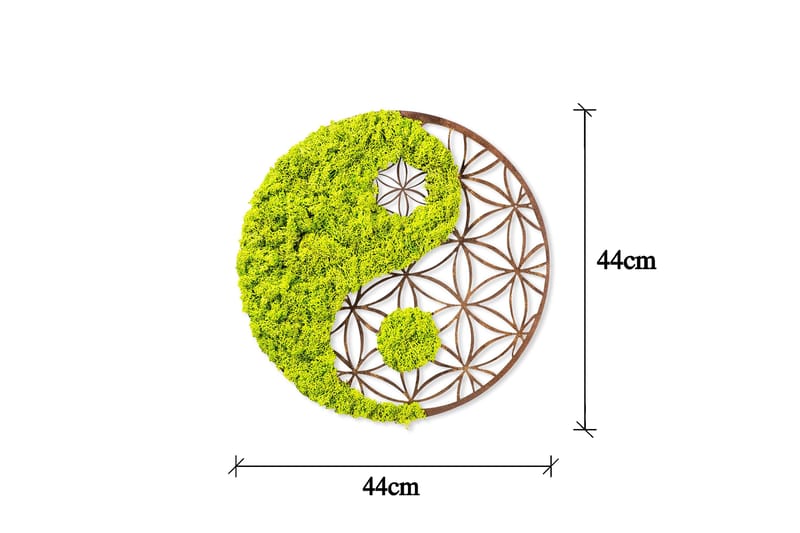 Yin Yang Canvasbillede - 44x44 cm - Boligtilbehør - Billeder & kunst - Billeder på lærred