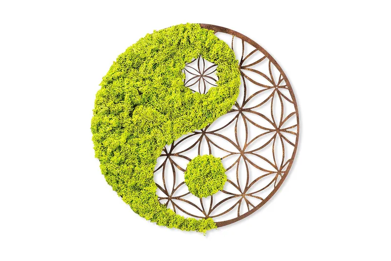 Yin Yang Canvasbillede, 44x44 cm