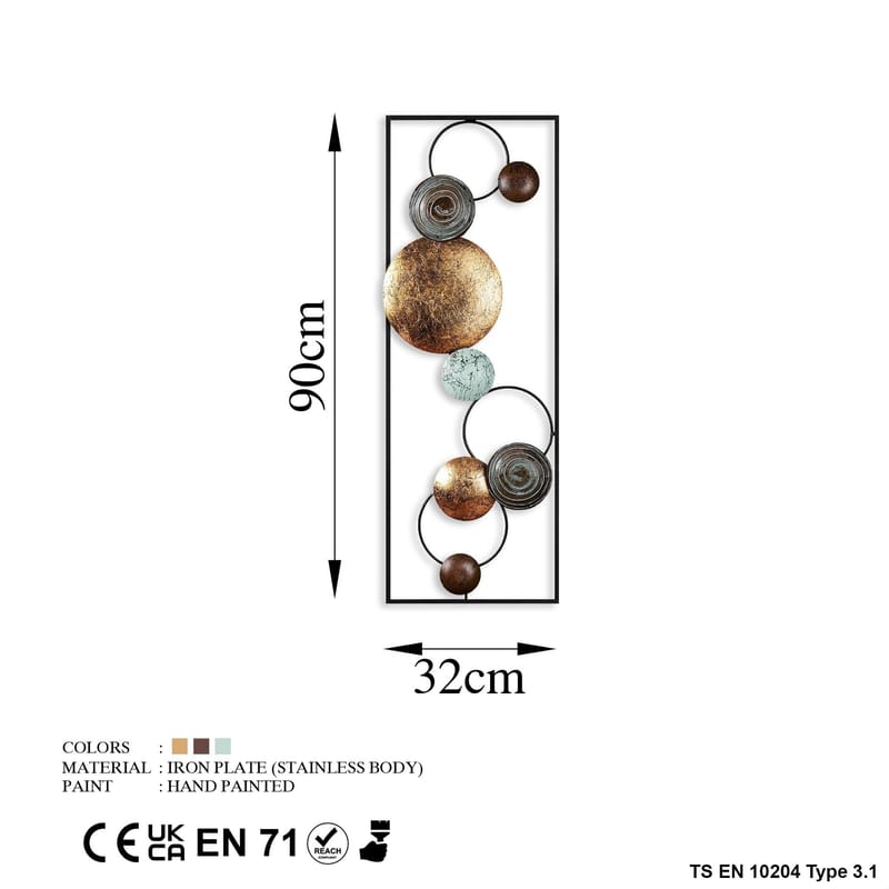 Decorative Metal Wall Accessory Wallxpert - Boligtilbehør - Billeder & kunst