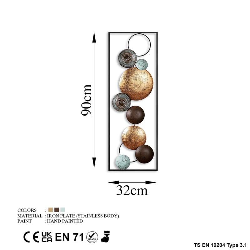 Decorative Metal Wall Accessory Wallxpert - Boligtilbehør - Billeder & kunst