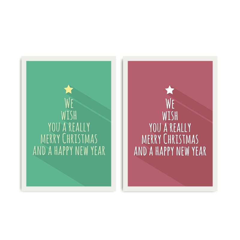 Dekorativ Indrammet MDF-maleri 2-Dele 35x50 cm, Flerfarvet