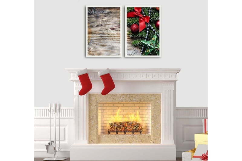 Dekorativ Indrammet MDF-maleri 2-Dele 35x50 cm - Flerfarvet - Boligtilbehør - Billeder & kunst