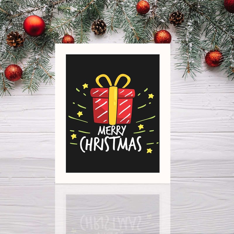 Dekorativ Indrammet MDF-maleri 24x29 cm - Flerfarvet - Boligtilbehør - Billeder & kunst