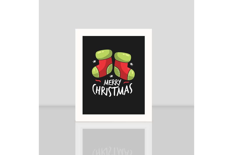 Dekorativ Indrammet MDF-maleri 24x29 cm - Flerfarvet - Boligtilbehør - Billeder & kunst