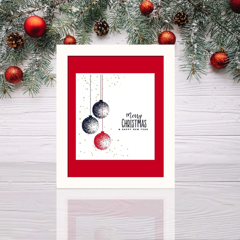 Dekorativ Indrammet MDF-maleri 24x29 cm - Flerfarvet - Boligtilbehør - Billeder & kunst