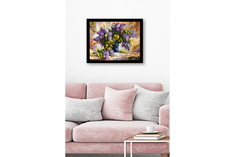 Dekorativ Indrammet MDF-maleri 41x56 cm - Flerfarvet - Boligtilbehør - Billeder & kunst