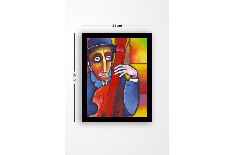 Dekorativ Indrammet MDF-maleri 41x56 cm - Flerfarvet - Boligtilbehør - Billeder & kunst
