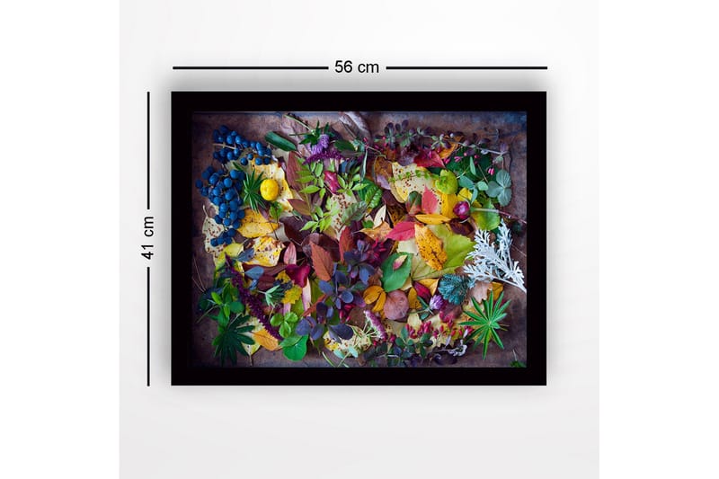 Dekorativ Indrammet MDF-maleri 41x56 cm - Flerfarvet - Boligtilbehør - Billeder & kunst