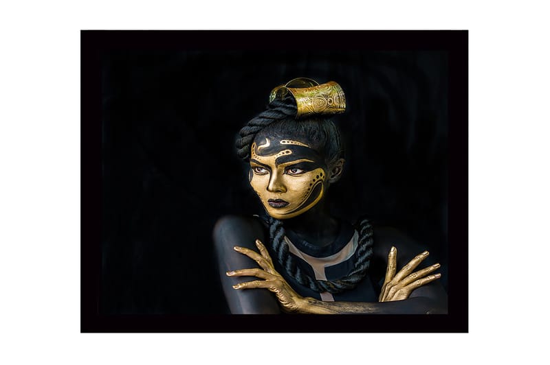 Dekorativ Indrammet MDF-maleri 41x56 cm, Flerfarvet