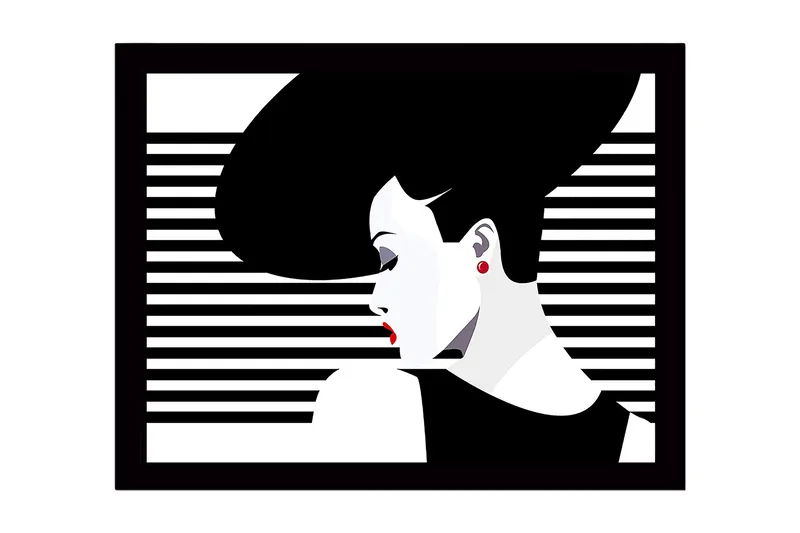 Dekorativ Indrammet MDF-maleri 41x56 cm, Flerfarvet