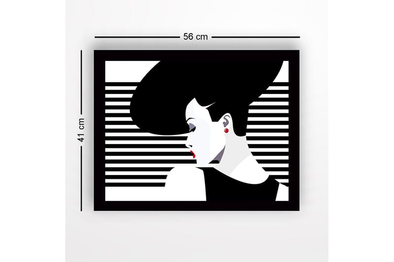 Dekorativ Indrammet MDF-maleri 41x56 cm - Flerfarvet - Boligtilbehør - Billeder & kunst