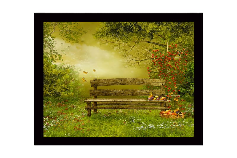 Dekorativ Indrammet MDF-maleri 41x56 cm - Flerfarvet - Boligtilbehør - Billeder & kunst