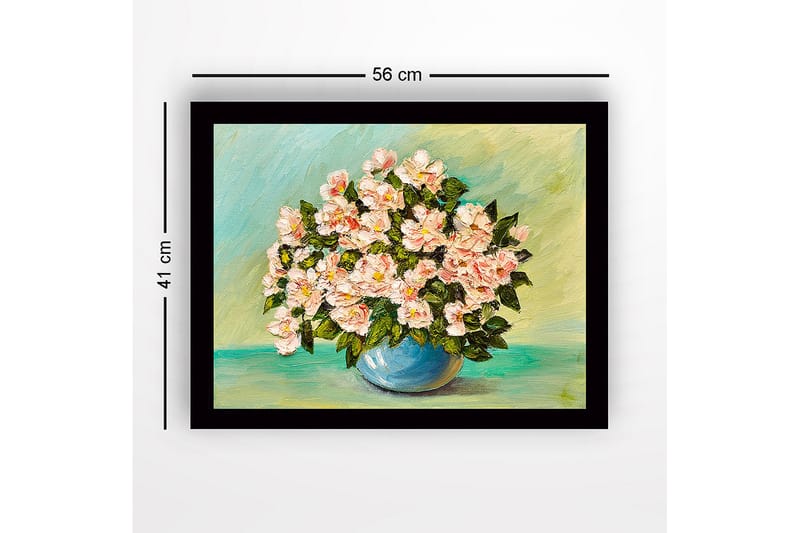 Dekorativ Indrammet MDF-maleri 41x56 cm - Flerfarvet - Boligtilbehør - Billeder & kunst