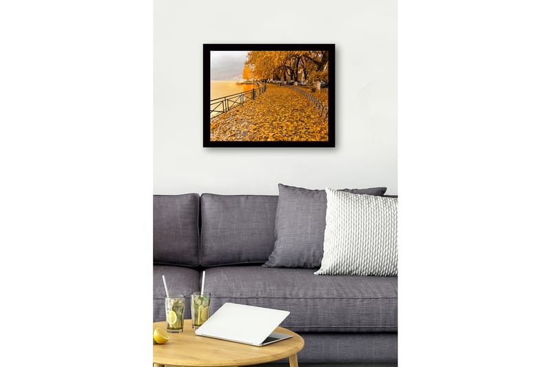 Dekorativ Indrammet MDF-maleri 41x56 cm - Flerfarvet - Boligtilbehør - Billeder & kunst