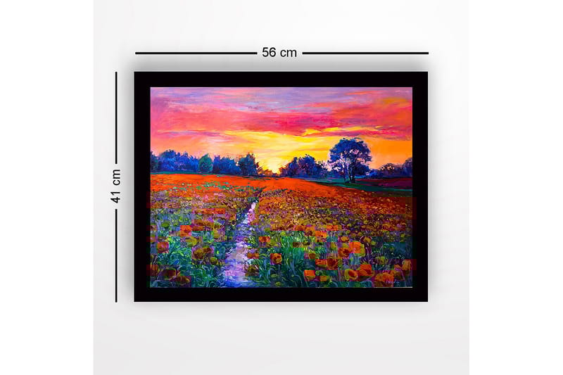 Dekorativ Indrammet MDF-maleri 41x56 cm - Flerfarvet - Boligtilbehør - Billeder & kunst
