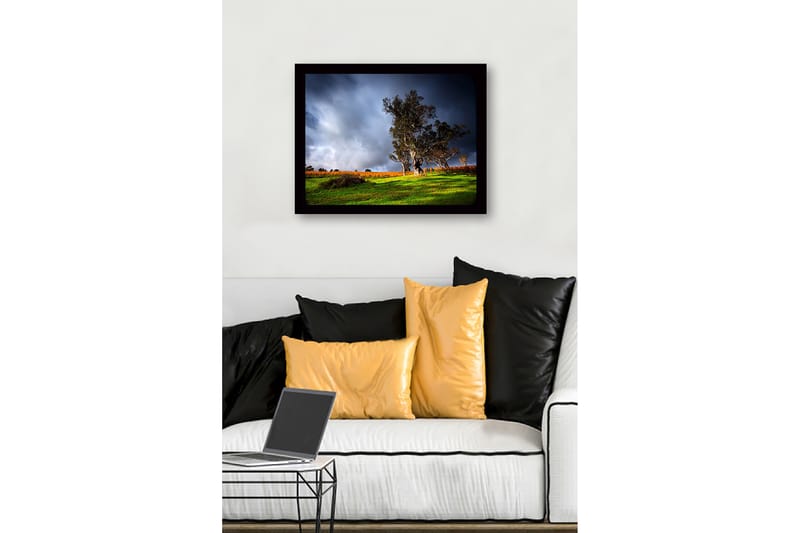 Dekorativ Indrammet MDF-maleri 41x56 cm - Flerfarvet - Boligtilbehør - Billeder & kunst