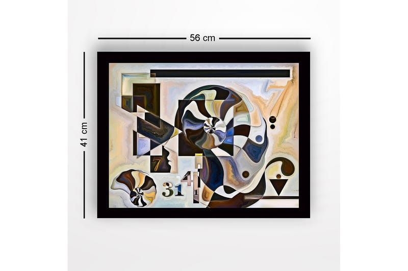 Dekorativ Indrammet MDF-maleri 41x56 cm - Flerfarvet - Boligtilbehør - Billeder & kunst