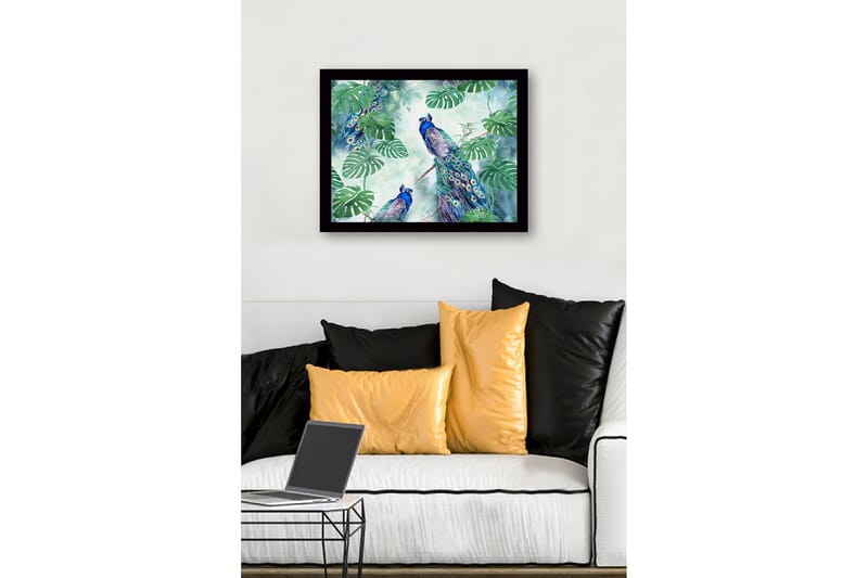 Dekorativ Indrammet MDF-maleri 41x56 cm - Flerfarvet - Boligtilbehør - Billeder & kunst