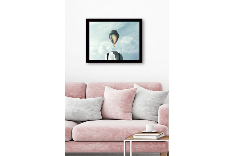 Dekorativ Indrammet MDF-maleri 41x56 cm - Flerfarvet - Boligtilbehør - Billeder & kunst