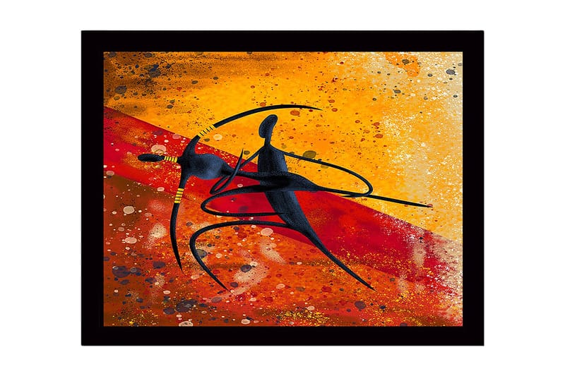 Dekorativ Indrammet MDF-maleri 41x56 cm, Flerfarvet