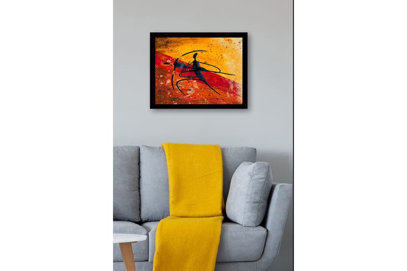 Dekorativ Indrammet MDF-maleri 41x56 cm - Flerfarvet - Boligtilbehør - Billeder & kunst