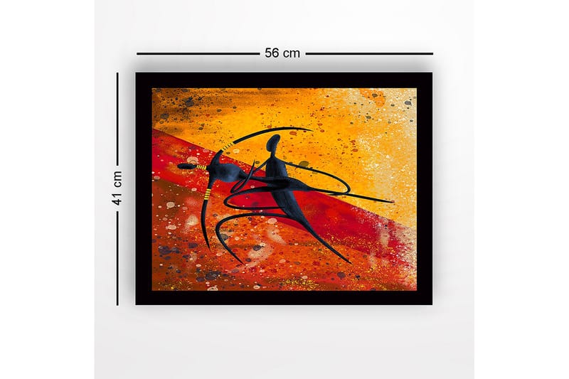 Dekorativ Indrammet MDF-maleri 41x56 cm - Flerfarvet - Boligtilbehør - Billeder & kunst