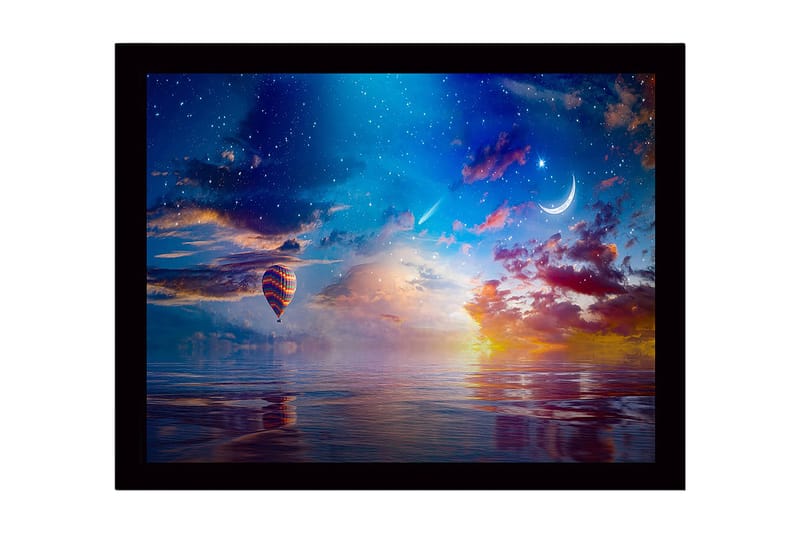 Dekorativ Indrammet MDF-maleri 41x56 cm, Flerfarvet