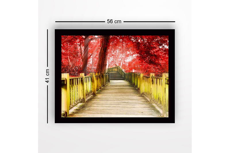 Dekorativ Indrammet MDF-maleri 41x56 cm - Flerfarvet - Boligtilbehør - Billeder & kunst