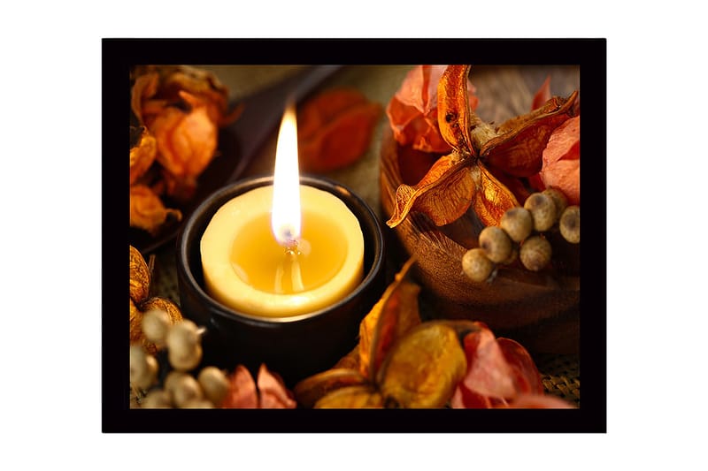 Dekorativ Indrammet MDF-maleri 41x56 cm, Flerfarvet