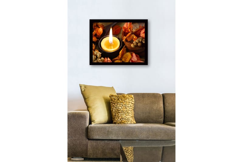 Dekorativ Indrammet MDF-maleri 41x56 cm - Flerfarvet - Boligtilbehør - Billeder & kunst