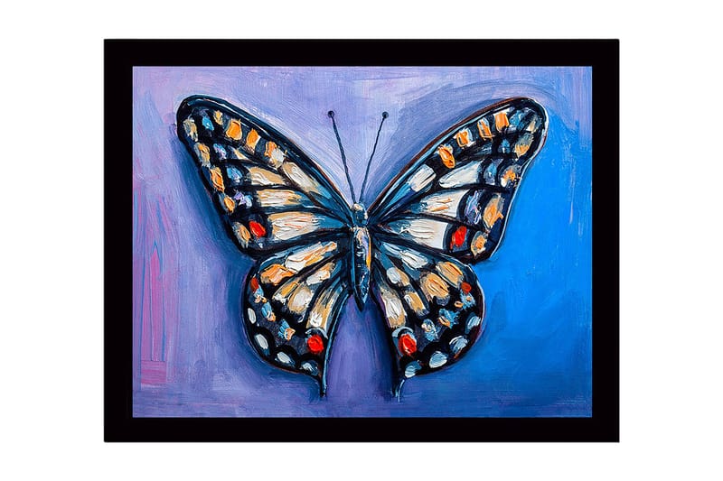 Dekorativ Indrammet MDF-maleri 41x56 cm, Flerfarvet