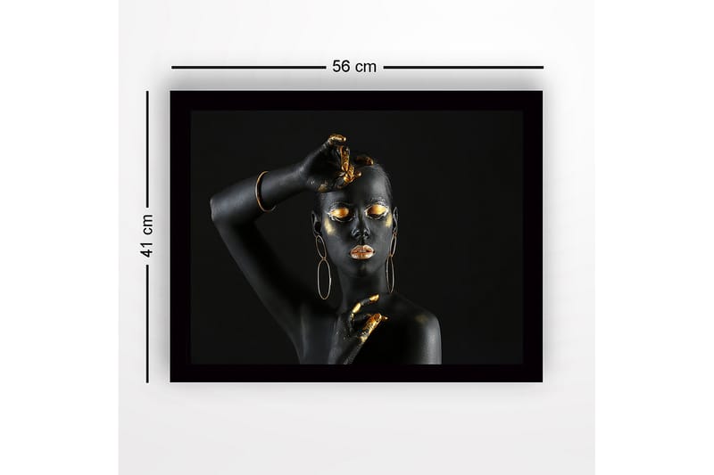 Dekorativ Indrammet MDF-maleri 41x56 cm - Flerfarvet - Boligtilbehør - Billeder & kunst