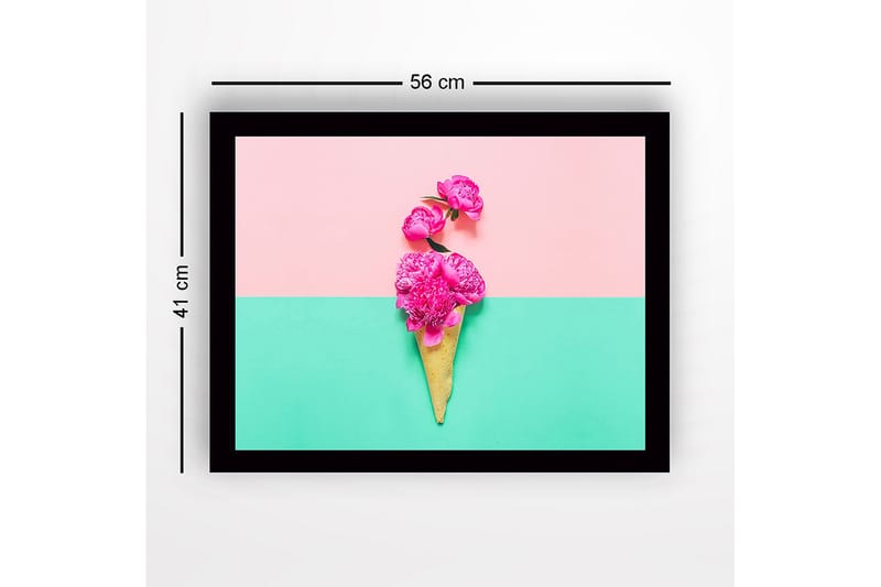 Dekorativ Indrammet MDF-maleri 41x56 cm - Flerfarvet - Boligtilbehør - Billeder & kunst