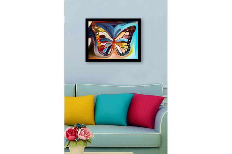 Dekorativ Indrammet MDF-maleri 41x56 cm - Flerfarvet - Boligtilbehør - Billeder & kunst