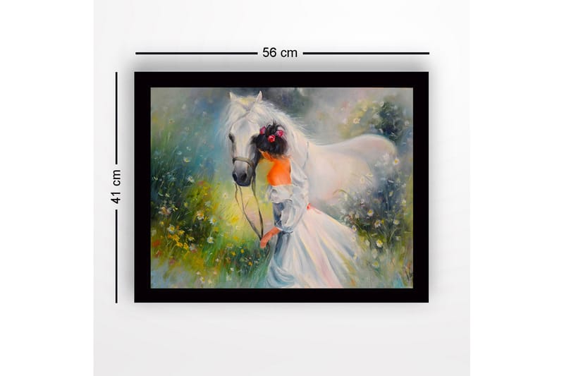 Dekorativ Indrammet MDF-maleri 41x56 cm - Flerfarvet - Boligtilbehør - Billeder & kunst