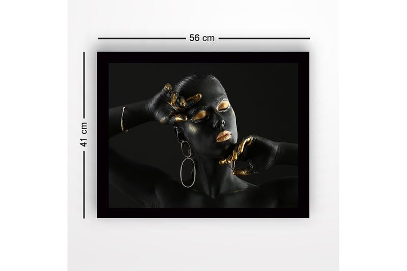 Dekorativ Indrammet MDF-maleri 41x56 cm - Flerfarvet - Boligtilbehør - Billeder & kunst