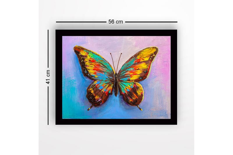 Dekorativ Indrammet MDF-maleri 41x56 cm - Flerfarvet - Boligtilbehør - Billeder & kunst