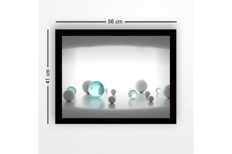 Dekorativ Indrammet MDF-maleri 41x56 cm - Flerfarvet - Boligtilbehør - Billeder & kunst