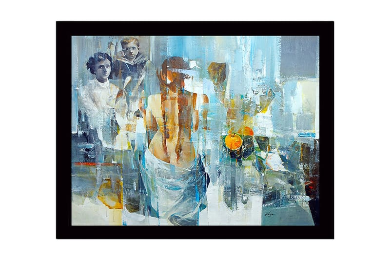 Dekorativ Indrammet MDF-maleri 41x56 cm, Flerfarvet