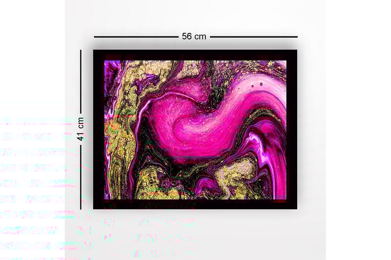 Dekorativ Indrammet MDF-maleri 41x56 cm - Flerfarvet - Boligtilbehør - Billeder & kunst