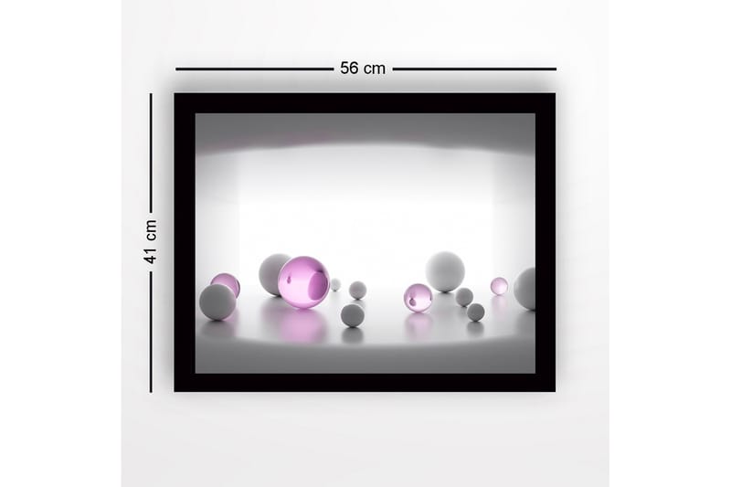 Dekorativ Indrammet MDF-maleri 41x56 cm - Flerfarvet - Boligtilbehør - Billeder & kunst