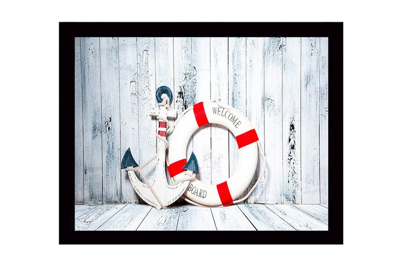 Dekorativ Indrammet MDF-maleri 41x56 cm - Flerfarvet - Boligtilbehør - Billeder & kunst