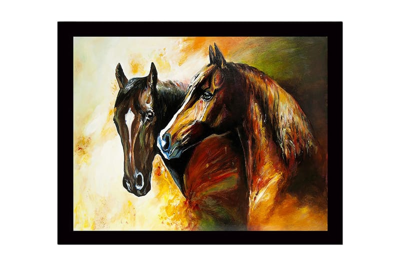Dekorativ Indrammet MDF-maleri 41x56 cm - Flerfarvet - Boligtilbehør - Billeder & kunst